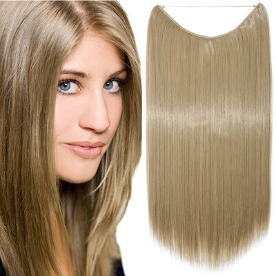 

Miracle Translucent Invisible Wire Fish Line on Clip in Hair Extensions 20-24 Inch Straight Wavy Curly Synthetic Hairpieces