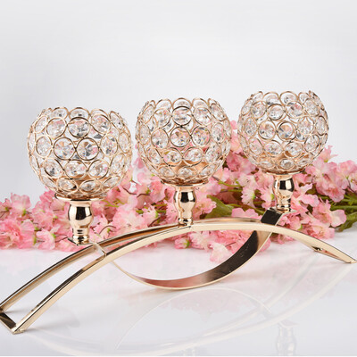

Toponeto Crystal Candlestick WeddingHolidayPlot People Gift Decoration 17 Inch