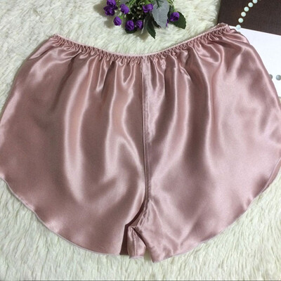 

Ladies Solid Silk Shorts Elastic Waist Home Trouser Loose Bottoms Sexy Sleepwear