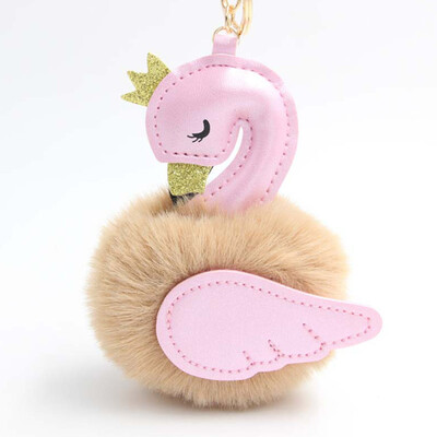 

Plush Key Ring Lovely Plush Swan Key Chain Backpack Bag Pendant Car Key Buckle Keychain Hanging Pendant