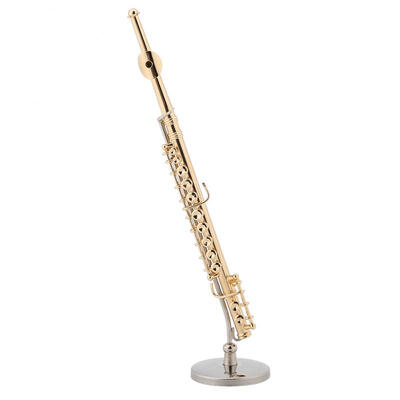 

Greensen Miniature Flute Replica with Stand&Case Gold Plated Instrument Model Musical Ornaments