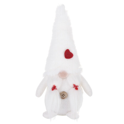 

8Inch Plush Gnome Doll Ornaments Swedish Christmas Santa With Tied Beard Nordic Elf Figurine Home Holiday Decoration