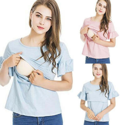 

Maternity Clothes Nursing Tops Breastfeeding T-Shirts For Pregnant Women Casual