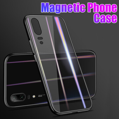 

New Fashion Magnetic Adsorption Phone Case for huawei p20 p20pro