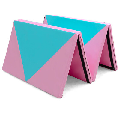 

4 x 10 x 2" Folding Portable Exercise Gymnastics Mat -Pink