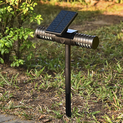 

〖Follure〗Double Head Solar Powered LED Light Mosquito Pest Bug Zapper Insect Killer Lamp