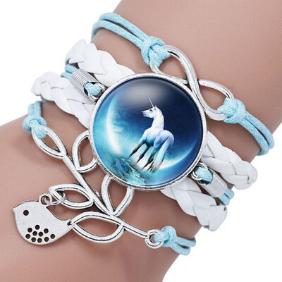 

Unicorn Time Gem Multilayer Manual Weaving Bracelet Creative Alloy Bracelet Hot Gift