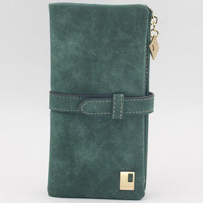 

Women Long Section Fashion Wild Simple Wallet Zipper Hasp Long Section Matte Solid Coin Purse