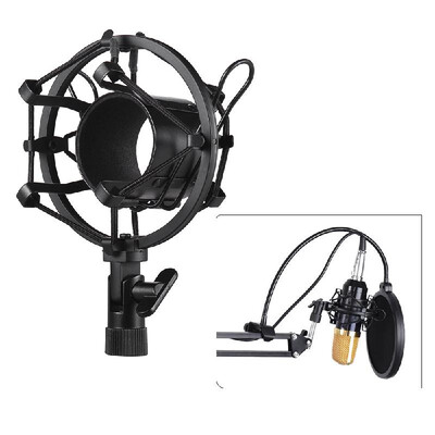 

Metal Univerdal Condenser Microphone Mic Shock Mount Holder Bracket Anti-vibration for On-line Broadcasting Studio Music Recording