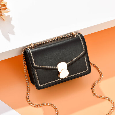 

Summer womens new fashion Korean version Baitao fashion simple chain single shoulder inclined bag ins