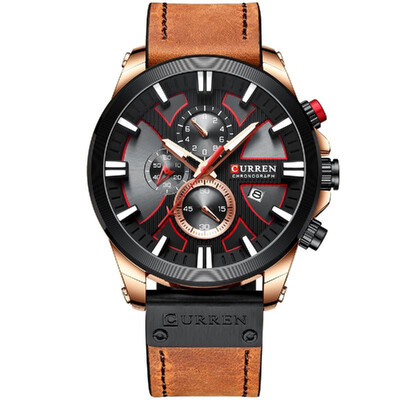 

CURREN 8346 Luxury Business Quartz Movement Men Watch 3ATM Waterproof Big Dial Large Face Luminous Sports Wrist Watch Microsecond