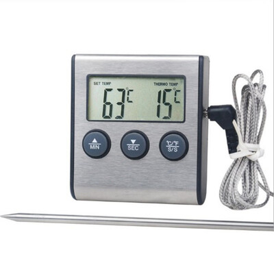 

Digital Thermometer Temperature Kitchen food thermometer Cooking Meat BBQ Thermometer With Timer Home Outdoor supplies