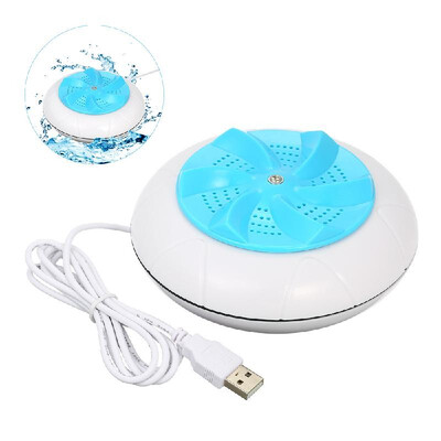 

Portable Ultrasonic Turbine Washing Machine 1 kg Laundry Quantity Mini Rotating Washer with USB Cable for Travel Home Business Tri