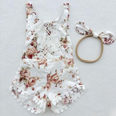 

Newborn Kid Baby Girl Floral Clothes Jumpsuit Romper Bodysuit Sunsuit Outfit Set