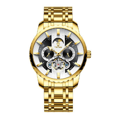

TEVISE Men Fashion Automatic Mechanical Watch Stainless Steel Watch Band Metal Case Waterproof Wrist Watch T856A