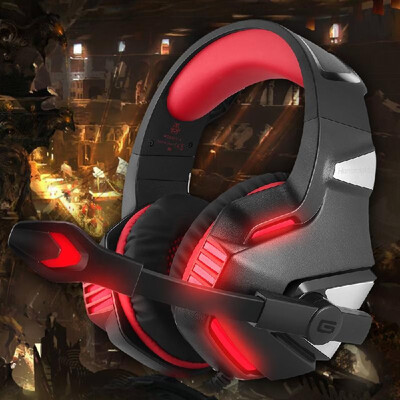

Hunterspider V-3 35mm Wired Gaming Headsets Over Ear Headphones Noise Canceling Earphone with Microphone LED Light Volume Control