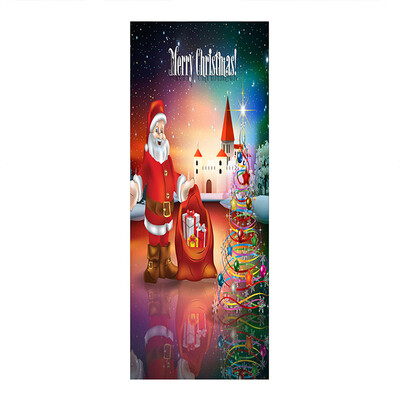 

〖Follure〗Christmas Decoration Door Stickers 3D Simulation Removable Waterproof Wall Stickers