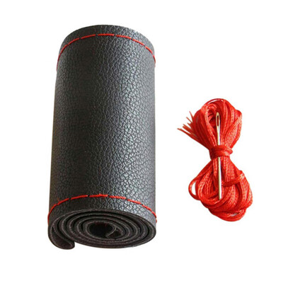 

DIY Leather Car Steering Wheel Cover Case With Needles&Thread Superfine Fiber