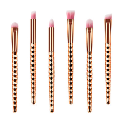 

Toponeto 6 Pcs Makeup Brushes With Honeycomb Rose Gold Eye Makeup Brush Set