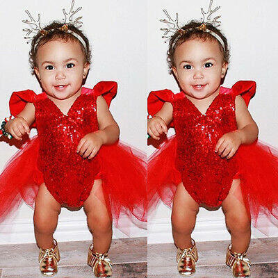 

Christmas Infant Baby Girl Tulle Heart Romper Jumpsuit Playsuit Outfit Costume
