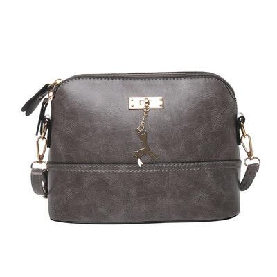 

Women Sling Oil Wax Leather Shell Bag Deer Satchel Shoulder Crossbody Bags