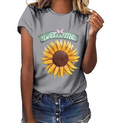 

Starmoon Women Girls Plus Size Lips Print Short Sleeved T-shirt Blouse Tops