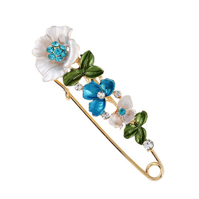 

Crystal Brooch Pin Multi-color Charm Flower Crystal Brooches Pins Rhinestone Charm Pins Faddish Multi-color Casual Brooch