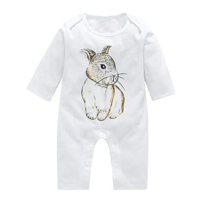 

Fashion Baby Rompers Infant Long Sleeve Boys Girls Rabbit Print Jumpsuit