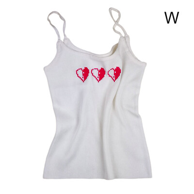 

Fashion Wild Love Embroidered Camisole Slim Self-cultivation Camisole Female Knit Bottoming Camisole