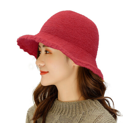 

2019 Koreas new style of warm-keeping cap autumn&winter Yufu hat womens fashion full-color pot-cap tide