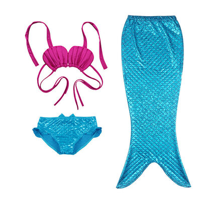 

Kids Girls Swimmable Mermaid Tail Sea-maid Bikini Swimwear Swimming Costume