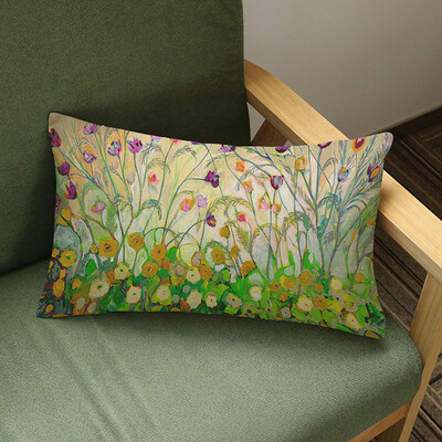 

Siaonvr Flower Printing Sofa Bed Home Decoration Festival Pillow Case Cushion Cover A