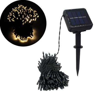 

Romantic 8 Function 22 Meters 200 Headlights Christmas Waterproof Solar Powered Strip Light Garden Wedding Decor