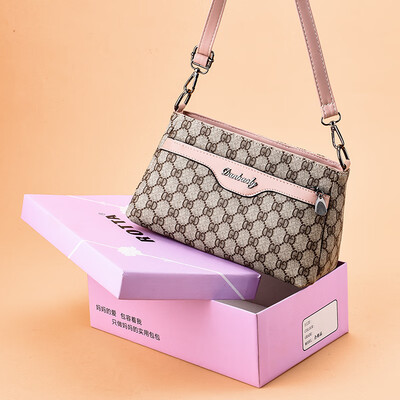 

Middle-aged womens bag Korean version slanted bag soft skin young old woman single shoulder bag mother buys food bag