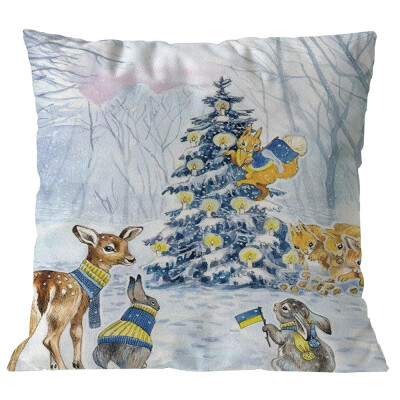 

Tailored Cotton Linen Christmas Pillow Case Sofa Car Throw Cushion Cover Home Decor