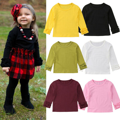 

Newborn Toddler Kids Baby Girl Fashion Puff Long Sleeve Tops Clothes T-shirt Tee Tops