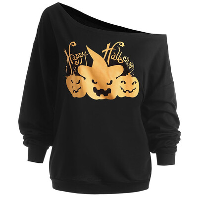 

Plus Size Happy Halloween Pumpkin Sweatshirt