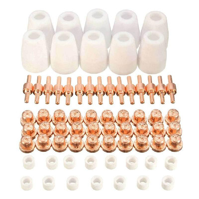 

70Pcs Plasma Tips Electrodes Fit PT-31 Plasma Cutting Torch CUT40 CUT50