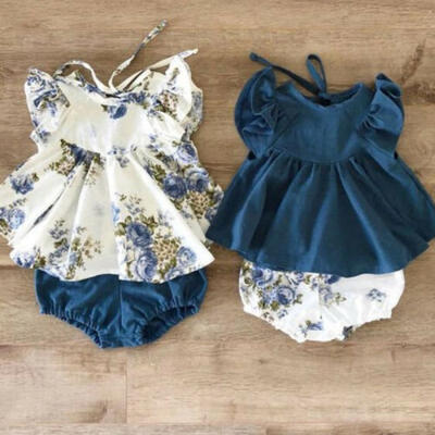 

Princess Newborn Toddler Baby Girls Floral Tops Dress Harem Shorts Pants Clothes
