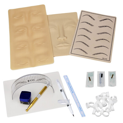 

〖Follure〗Permanent Makeup Microblading Eyebrow Tattoo kit Pen Needle Paste Skin Ruler