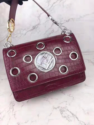 

Dark red Burgandy color crocodile skin women tote handbag fashion design hot sell alligator skin leather women shoulder cross bag