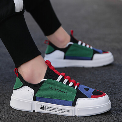 

Shoes mens summer canvas mens shoes color matching Korean version of the trend of England wild casual shoes tide shoes sports shoes men