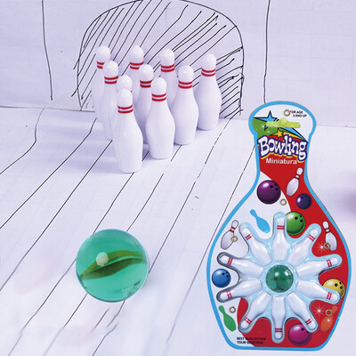 

〖Follure〗10 Bowling & 1 Marble Pinball Bowling Toy Indoor Party Game Child Kid