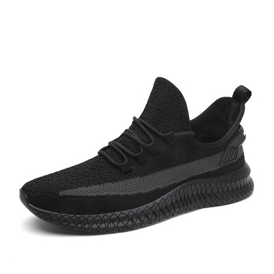 

Sports style mens single shoes flying woven mesh cloth tide shoes mens running shoes low to help mens shoes