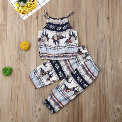 

Toddler Kid Baby Girl Summer Clothes Vest TopsLong Pants Leggings Outfits Set