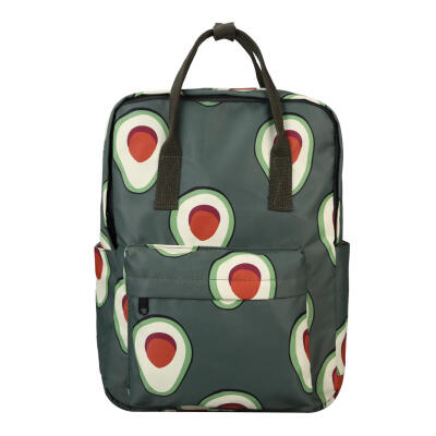 

Cartoon Print Women Canvas Backpacks Large Capacity School Shoulder Handbag