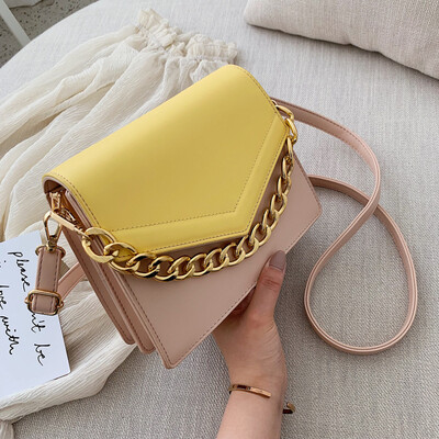 

Elegant Female Flip Small Square Bag 2019 Summer New Quality Leather Womens Designer Handbag Chain Tote Shoulder Messenger Bags