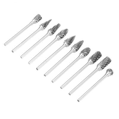 

Greensen 10pcs Tungsten Carbide Steel Burrs Rotary Files Metalworking Carving Tool Set 36mm
