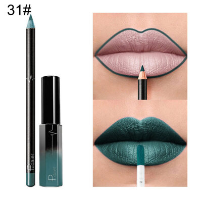 

2Pcs Waterproof Matte Lipliner Pen Long Lasting Lip Gloss Glaze Lipstick Makeup