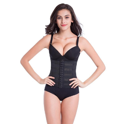 

Sexy Women Waist Trainer Body Shaper Tummy Cincher Underbust Control Corset Breathable Shaper Shapewear BlackKhaki